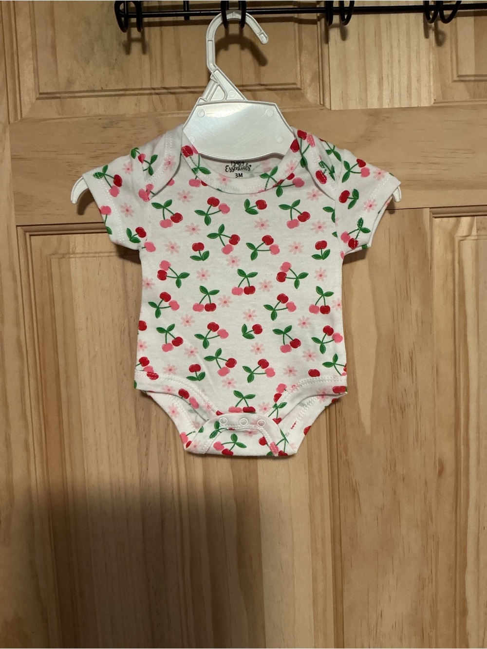 Baby Essentials White Cherry Print One-Piece